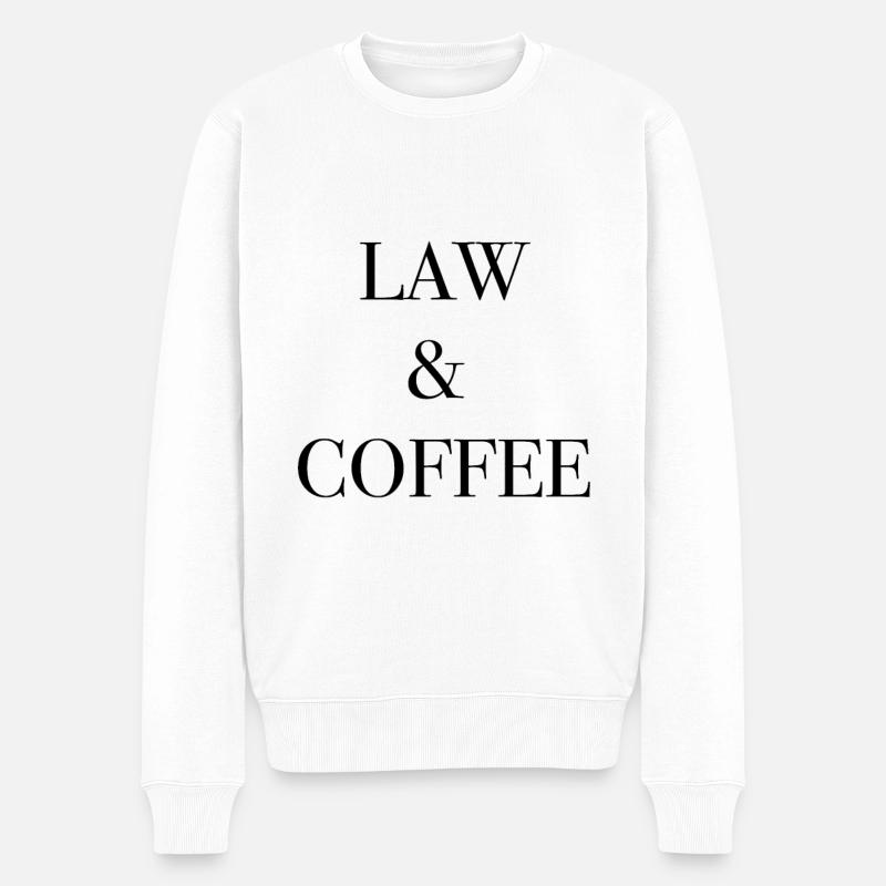 Café et law - Pull Premium bio Homme - blanc