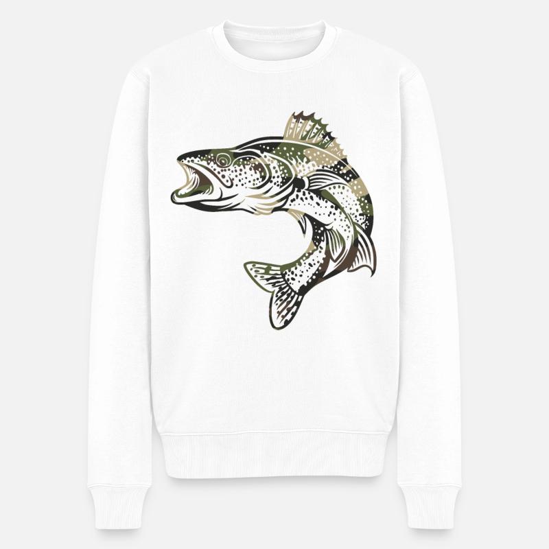 Zander - Männer Premium Bio Pullover - Weiß