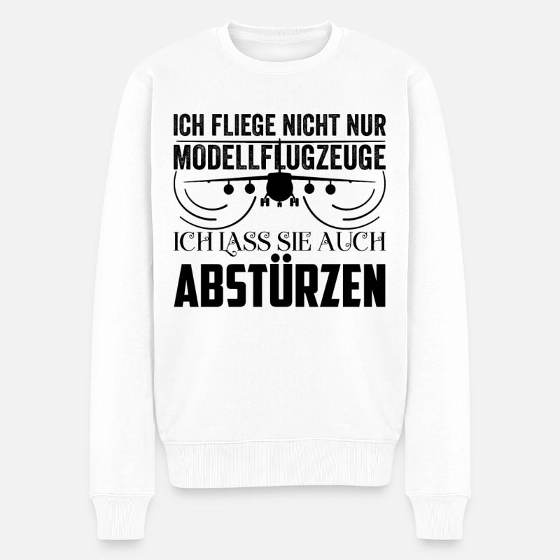 Modellflieger Modellbauer Modellbau Geschenkidee - Männer Premium Bio Pullover - Weiß