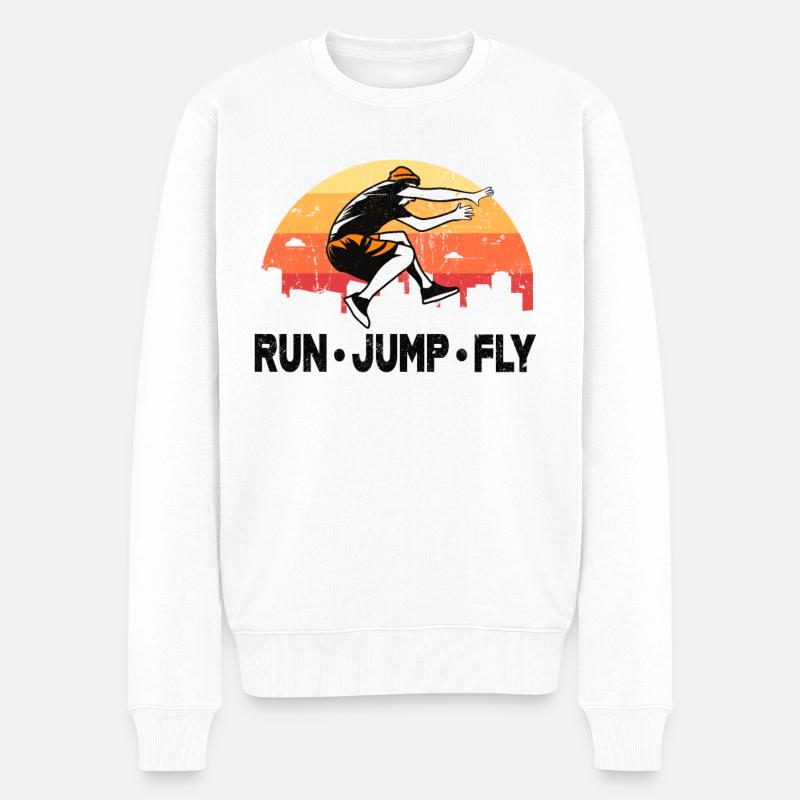 Parkour vintage Freerunner - Männer Premium Bio Pullover - Weiß