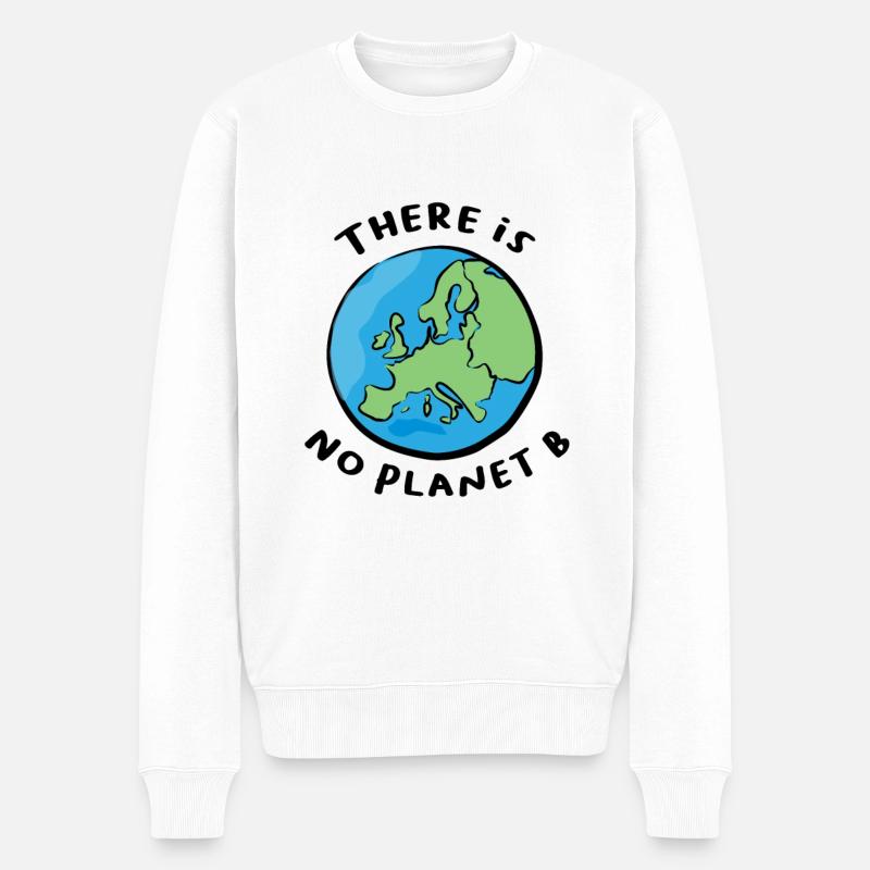 There is no Planet b - Pull Premium bio Homme - blanc