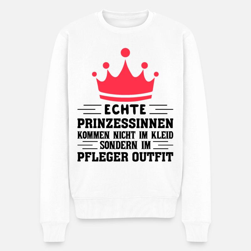 Altenpflegerin Altenpfleger Pfleger Pflegehelfer - Männer Premium Bio Pullover - Weiß