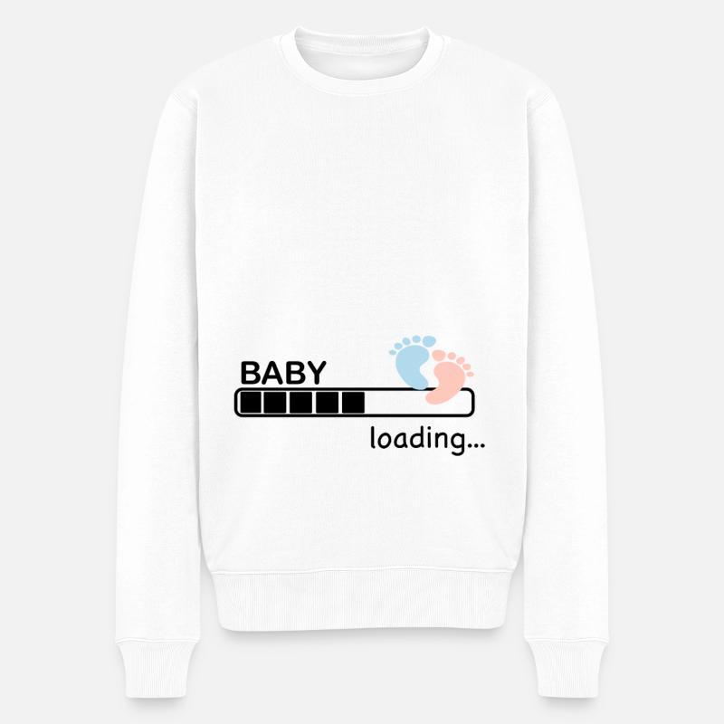 Baby Loading. Grossesse progéniture cadeau - Pull Premium bio Homme - blanc