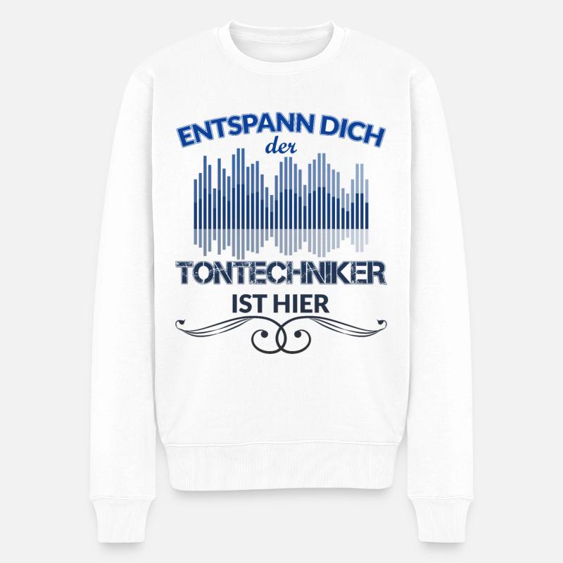 Tontechniker Tontechnik Veranstaltungstechnik - Männer Premium Bio Pullover - Weiß