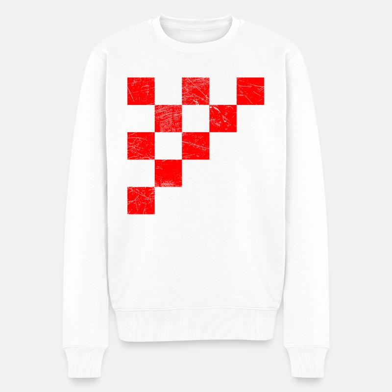 Croatie Drapeau - Pull Premium bio Homme - blanc
