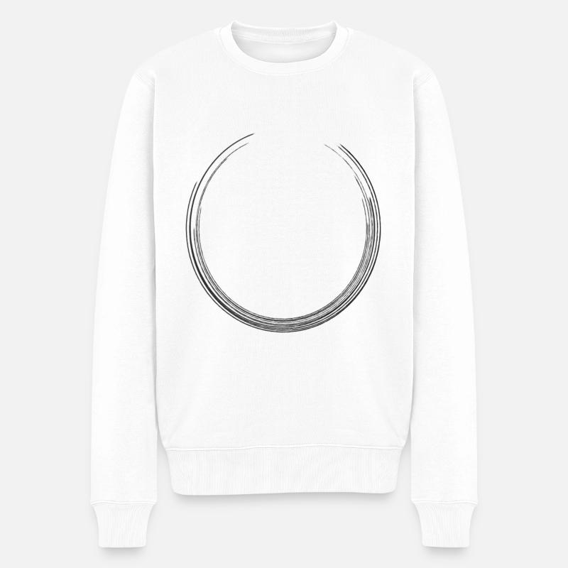 Kreis - Männer Premium Bio Pullover - Weiß