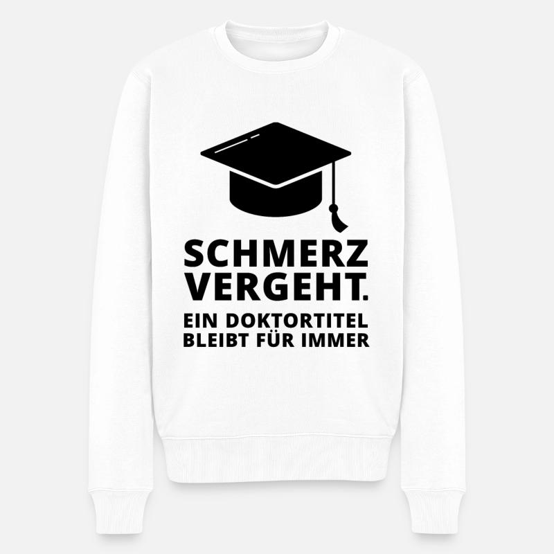 Doktortitel Promotion Doktor Promovieren Geschenk - Männer Premium Bio Pullover - Weiß