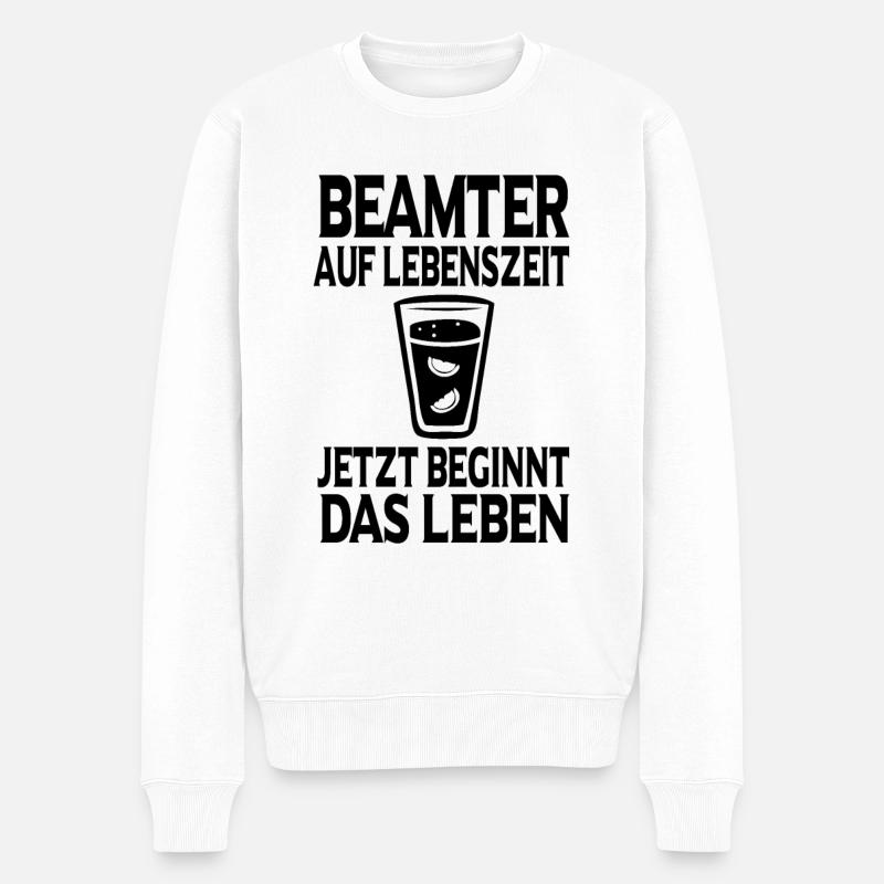 Beamter Verbeamtung Geschenk - Männer Premium Bio Pullover - Weiß