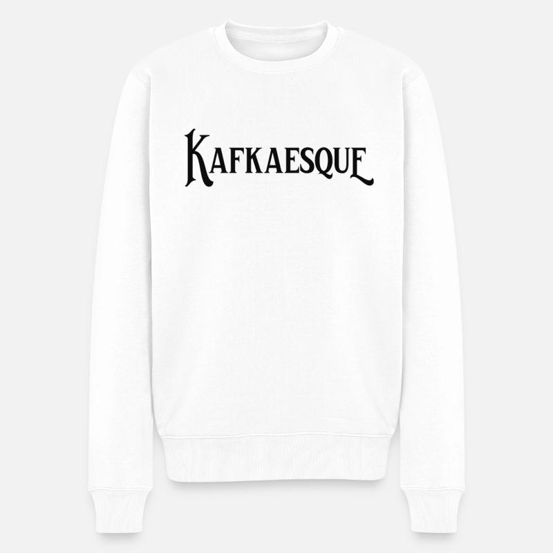Kafkaesk Franz Kafka - Männer Premium Bio Pullover - Weiß