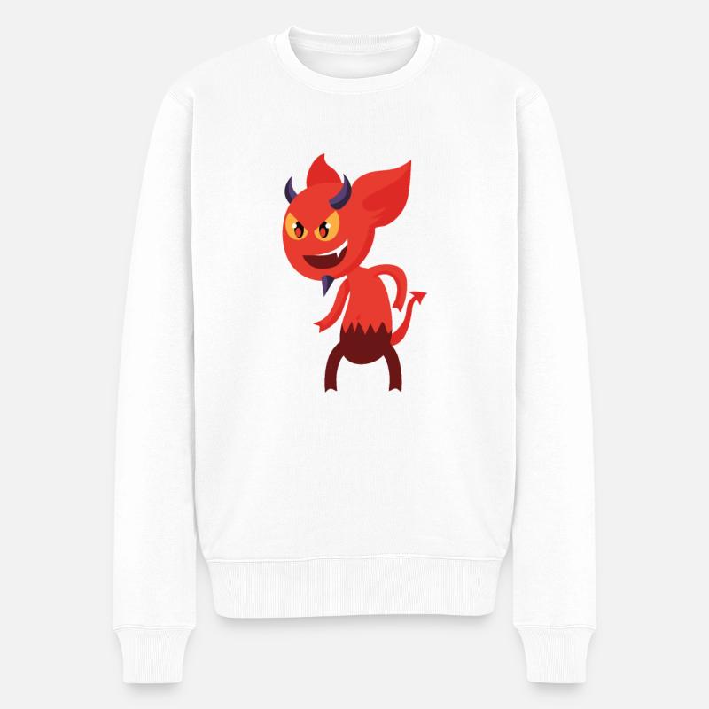 Diable de dessin animé - Pull Premium bio Homme - blanc