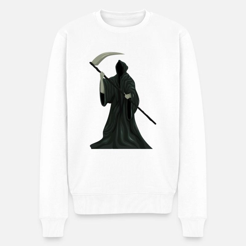 Grim Reaper | Halloween | Scythe | La mort - Pull Premium bio Homme - blanc