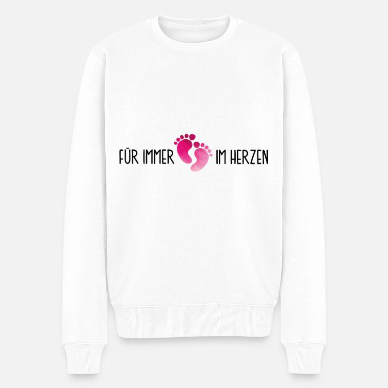 verstorbene Tochter Liebe Herz Trauer Abschied Tod - Männer Premium Bio Pullover - Weiß