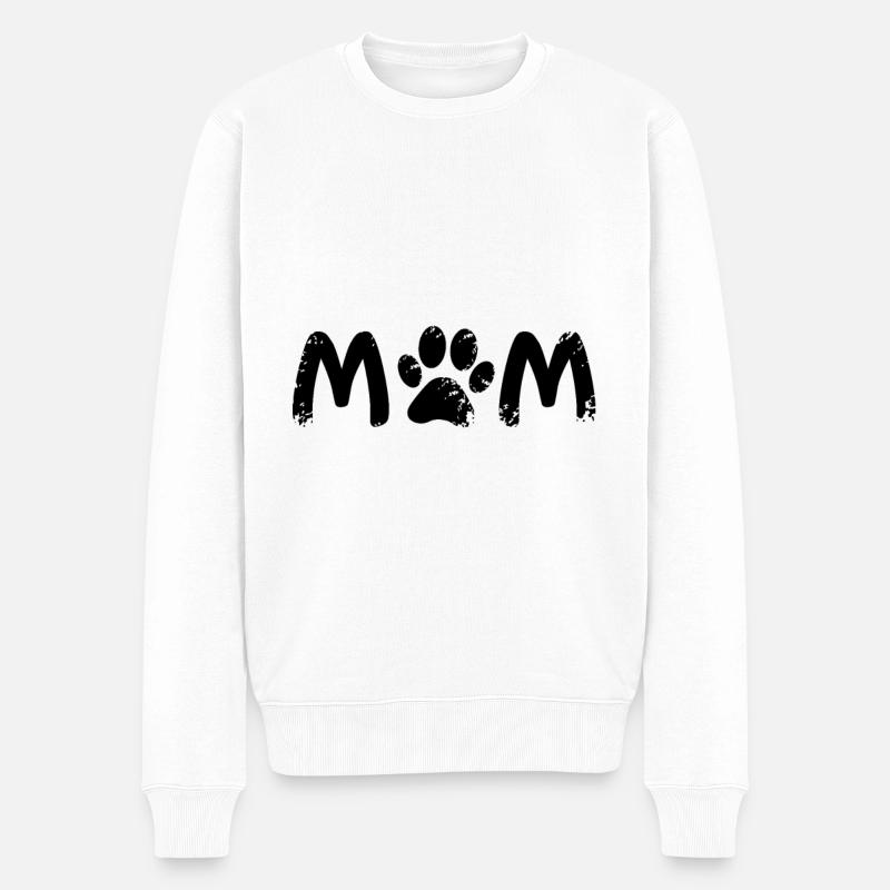 Mama - Süße Katzenpfoten Besitzerin Kätzchenliebha - Männer Premium Bio Pullover - Weiß