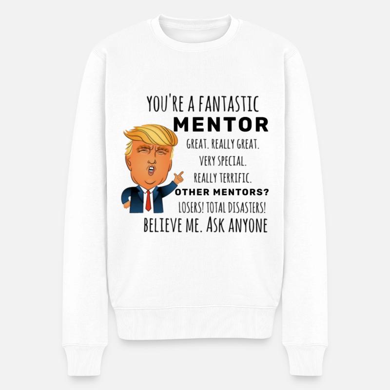 Mentor Bestes Geschenk - Männer Premium Bio Pullover - Weiß