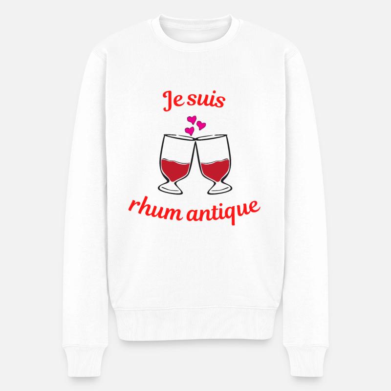 Je suis Rhum Antique - Pull Premium bio Homme - blanc