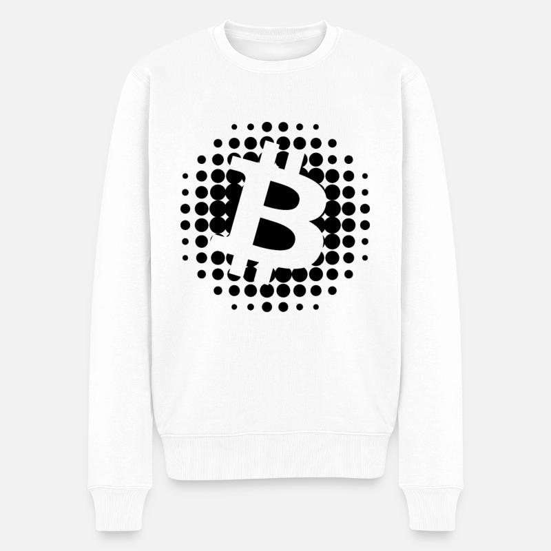 Bitcoin Kryptowährungen - Bitcoin kaufen - Männer Premium Bio Pullover - Weiß