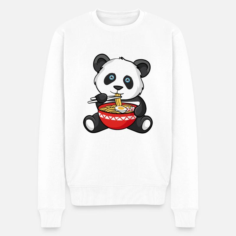 Panda Ramen Schüssel - Pull Premium bio Homme - blanc