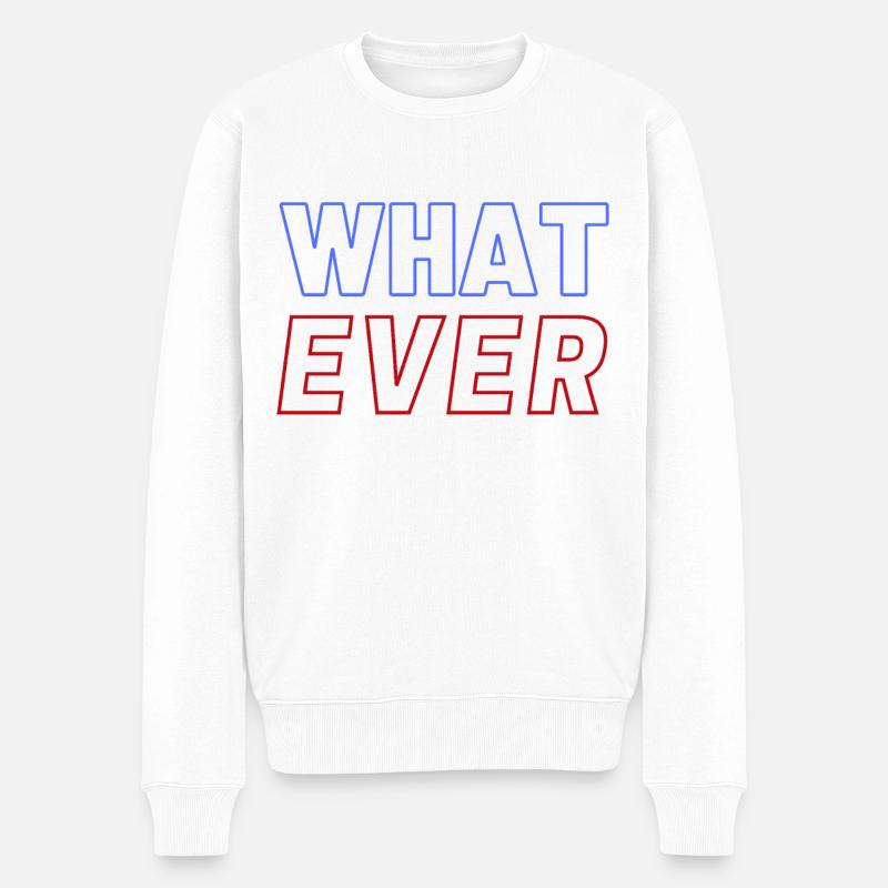Quoi de neuf? Rouge Bleu - Pull Premium bio Homme - blanc