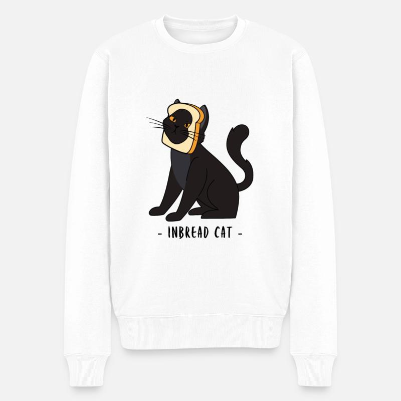 Breading Cats Pain cat Breading - Pull Premium bio Homme - blanc