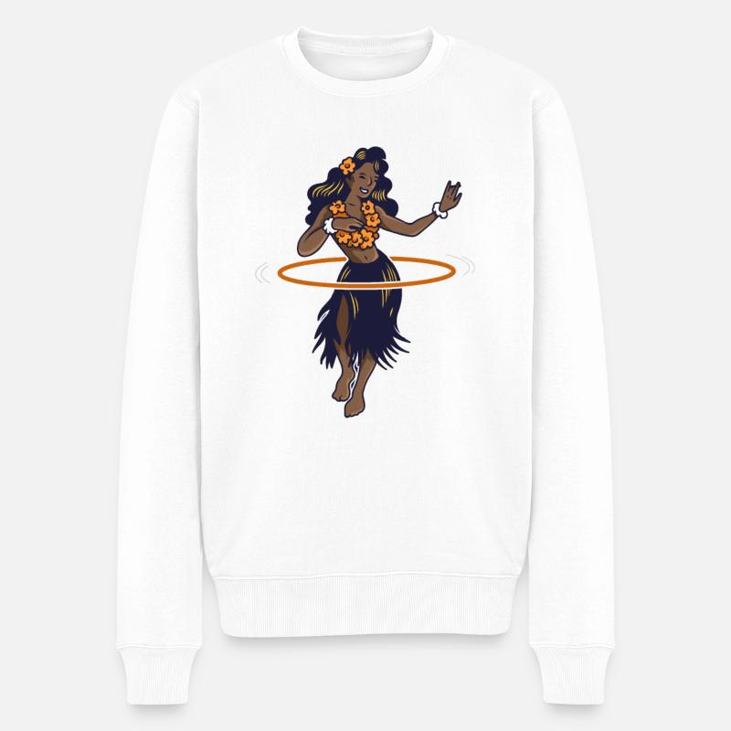 Hulahoop Hullern Fitness Aloha - Pull Premium bio Homme - blanc