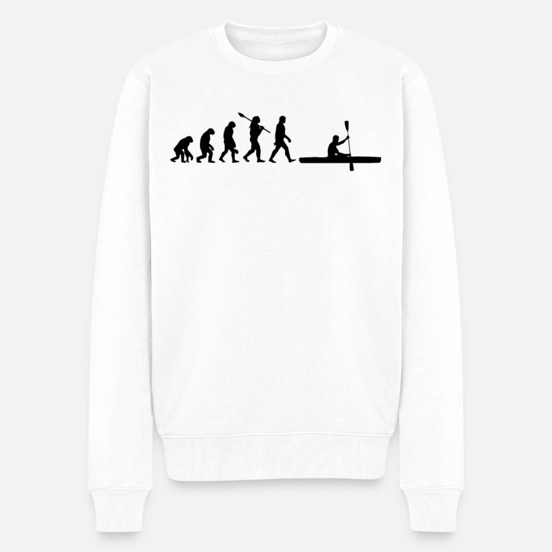 Rudern Ruderer Ruderboot Evolution - Männer Premium Bio Pullover - Weiß