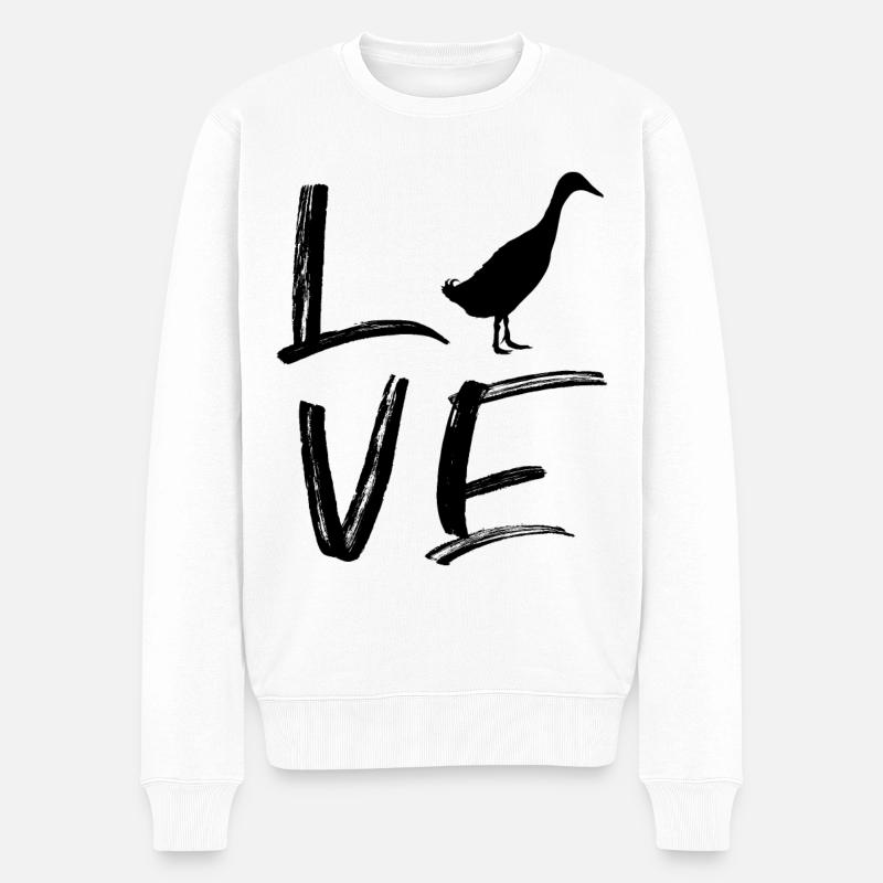 Canards couru - Pull Premium bio Homme - blanc