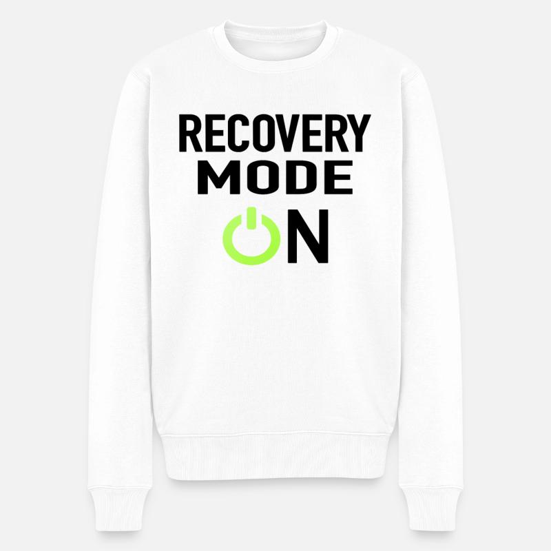 Recovery Mode On - Männer Premium Bio Pullover - Weiß