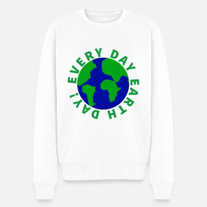 Umwelt, Klimawandel, Klimawandel - Männer Premium Bio Pullover - Weiß