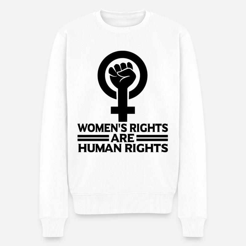 Feministin Feminismus Emanzipation Geschenk - Männer Premium Bio Pullover - Weiß