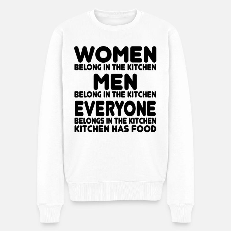 Feministin Feminismus Emanzipation Geschenk - Männer Premium Bio Pullover - Weiß