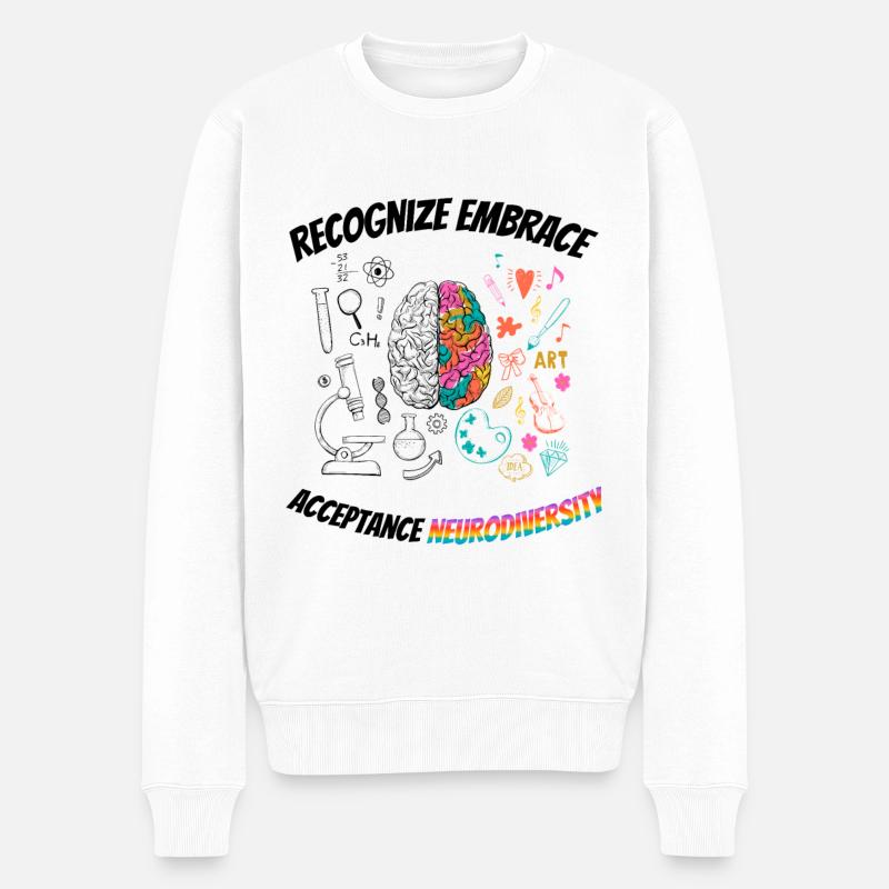 recognize embrace acceptance Neurodiversity - Pull Premium bio Homme - blanc