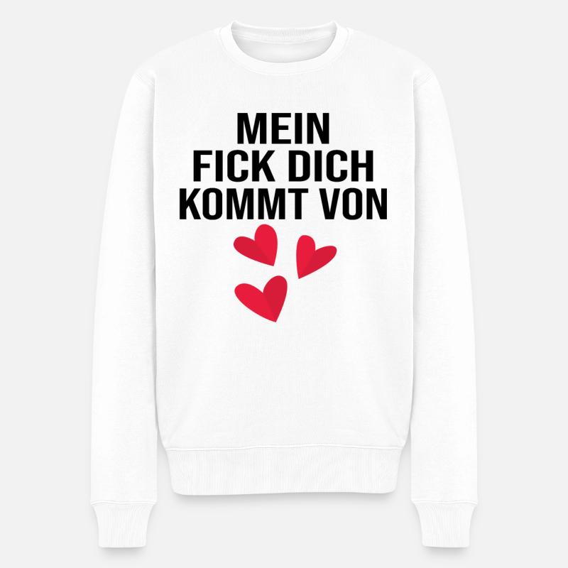 Lustige Sprüche Beleidigungen Sarkasmus - Männer Premium Bio Pullover - Weiß