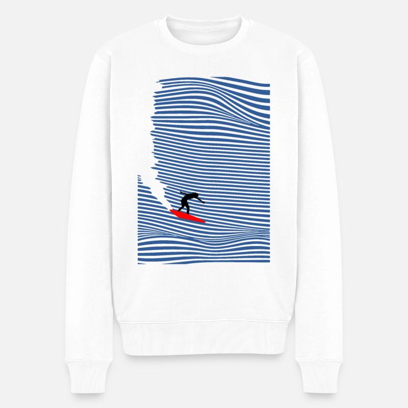 Surfeuse surf on - Pull Premium bio Homme - blanc