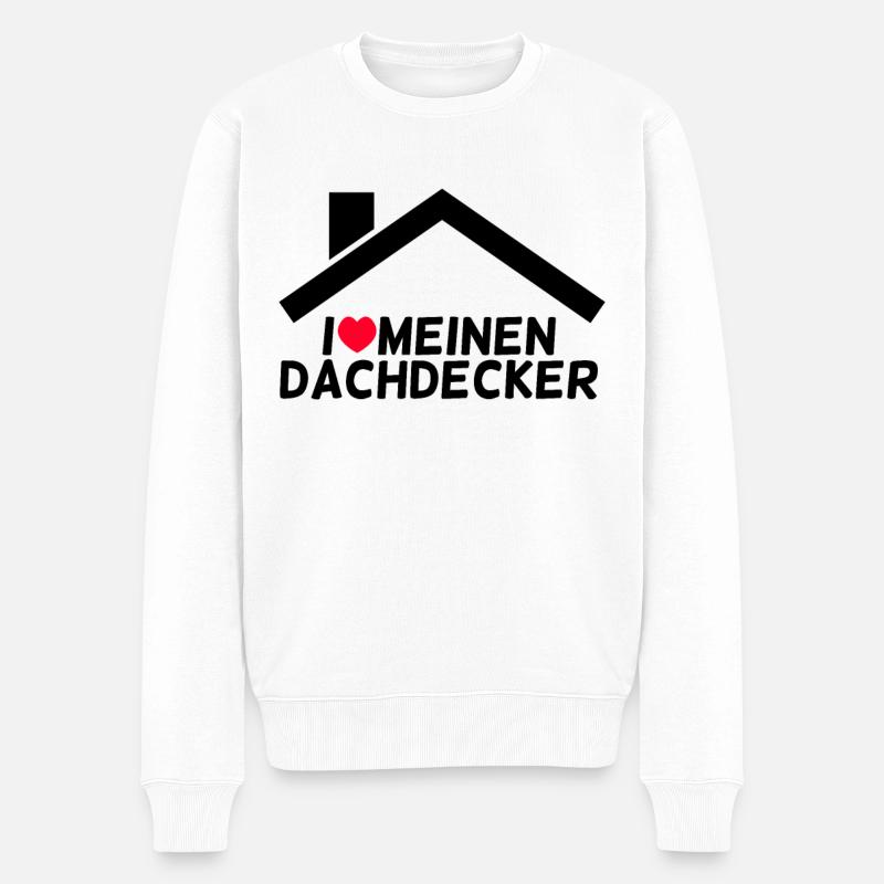 Dachdecker - Männer Premium Bio Pullover - Weiß