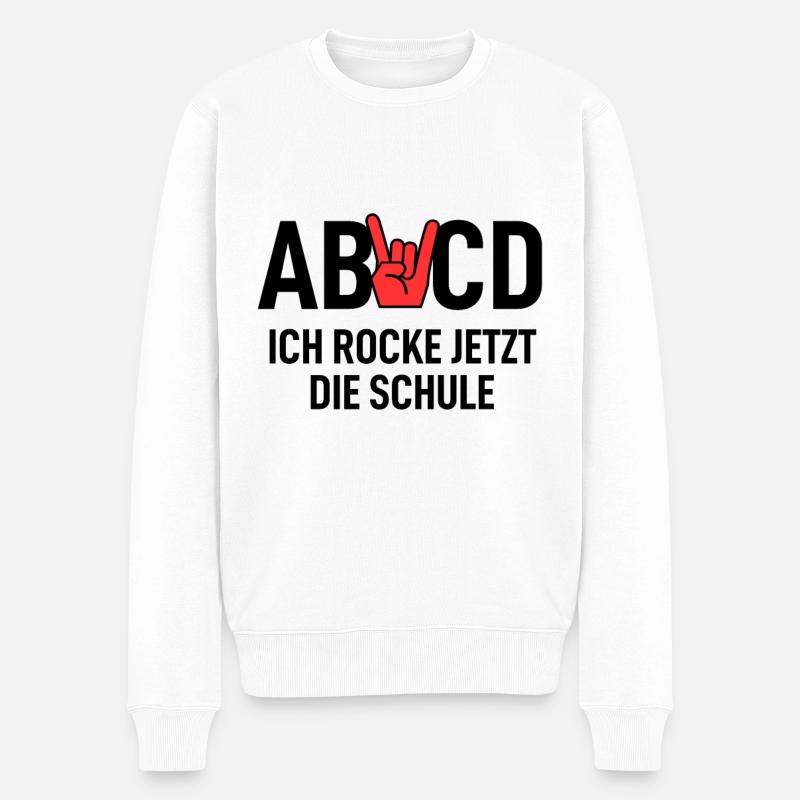 Schulanfang - Männer Premium Bio Pullover - Weiß