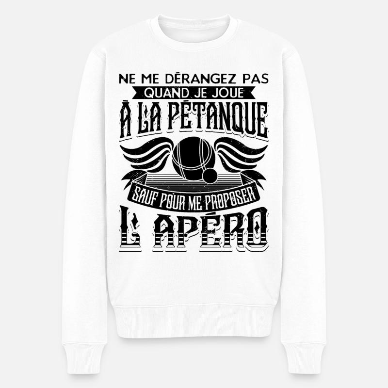Petanque Pétanque - Pull Premium bio Homme - blanc