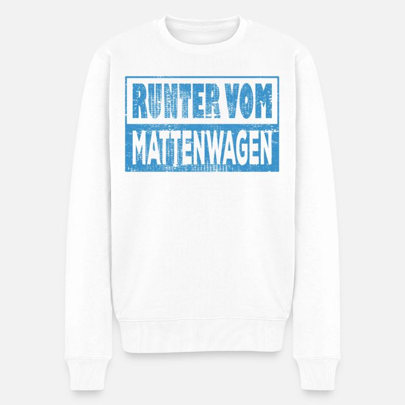 Runter vom Mattenwagen Sportlrhrer Trainer - Männer Premium Bio Pullover - Weiß