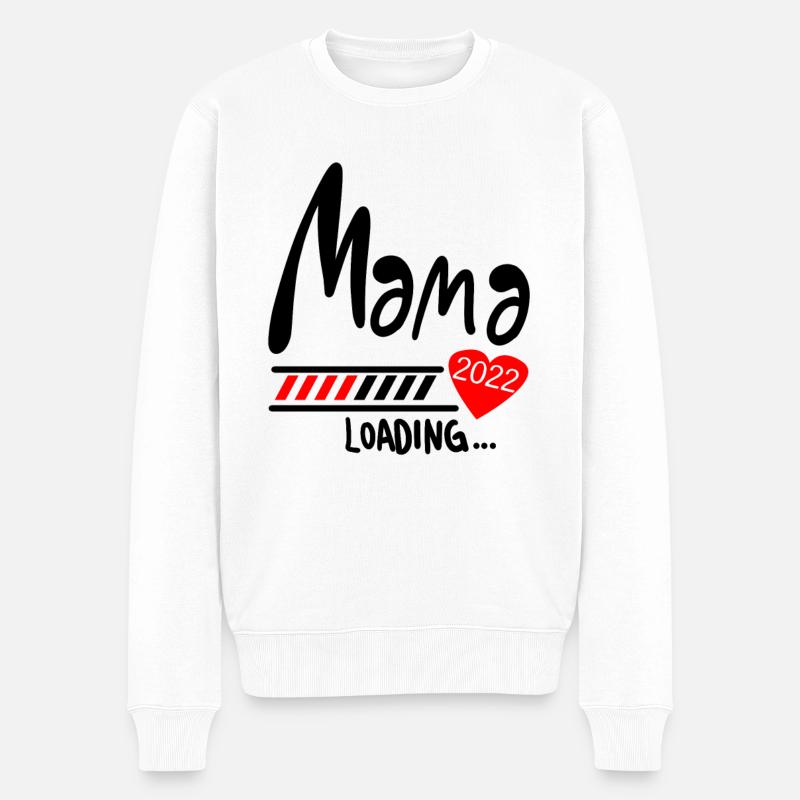 Mama Loading 2022 - Männer Premium Bio Pullover - Weiß