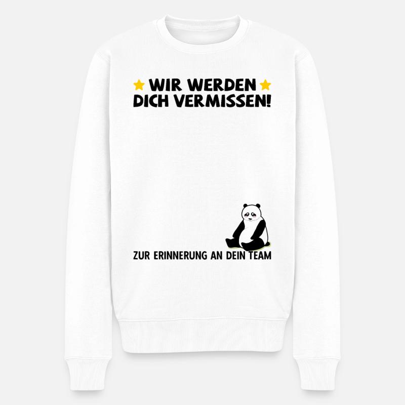Jobwechsel Neuer Job Abschied Abschiedsgeschenk - Männer Premium Bio Pullover - Weiß
