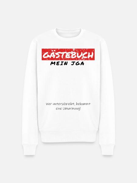 JGA Gästebuch Junggesellenabschied - Männer Premium Bio Pullover - Weiß