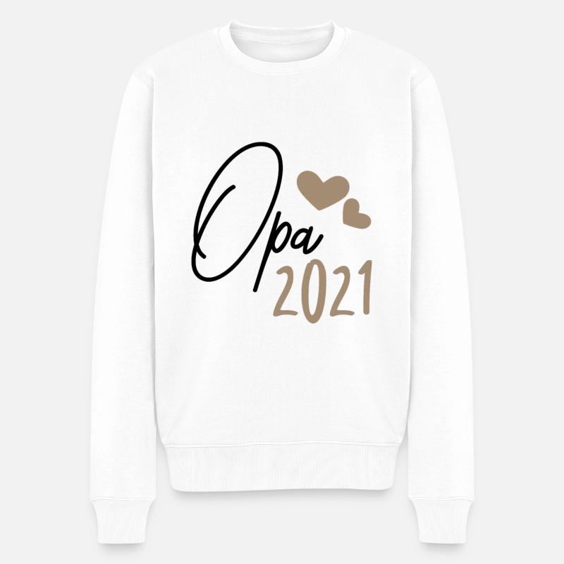 Opa 2021 - Männer Premium Bio Pullover - Weiß