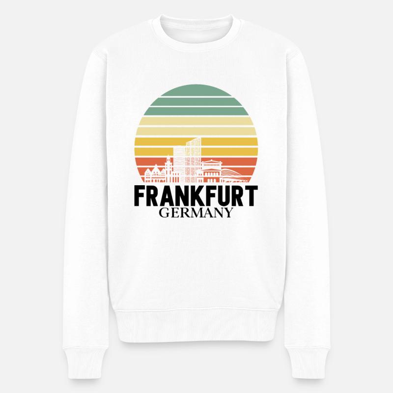 Frankfurt Hessen Frankfurter - Männer Premium Bio Pullover - Weiß