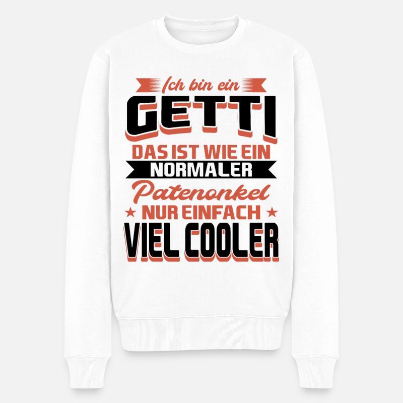 Getti Patenonkel Taufpate - Männer Premium Bio Pullover - Weiß