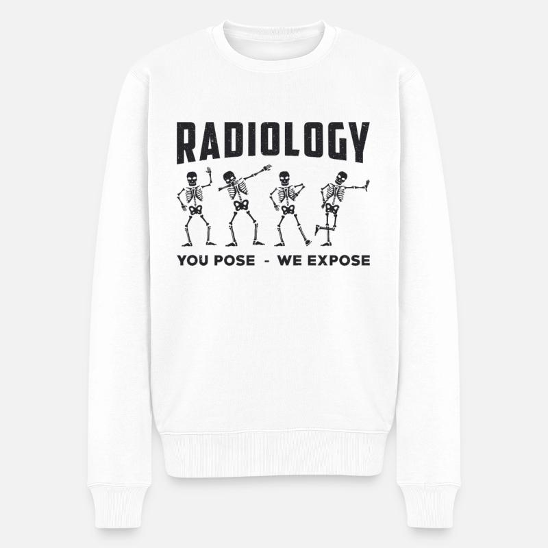 Röntgentechniker Radiologie Tech Rad Geschenkidee - Männer Premium Bio Pullover - Weiß