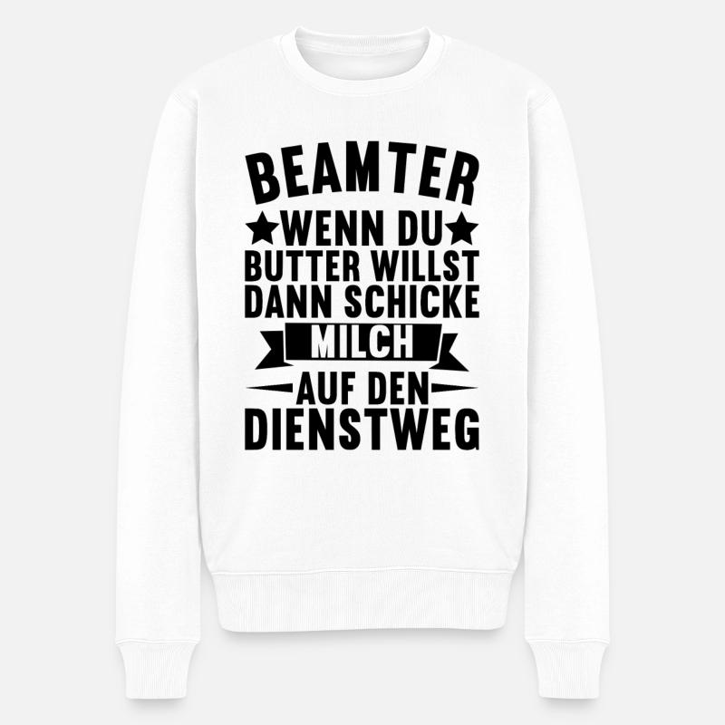 Beamter Verbeamtung Geschenk - Männer Premium Bio Pullover - Weiß