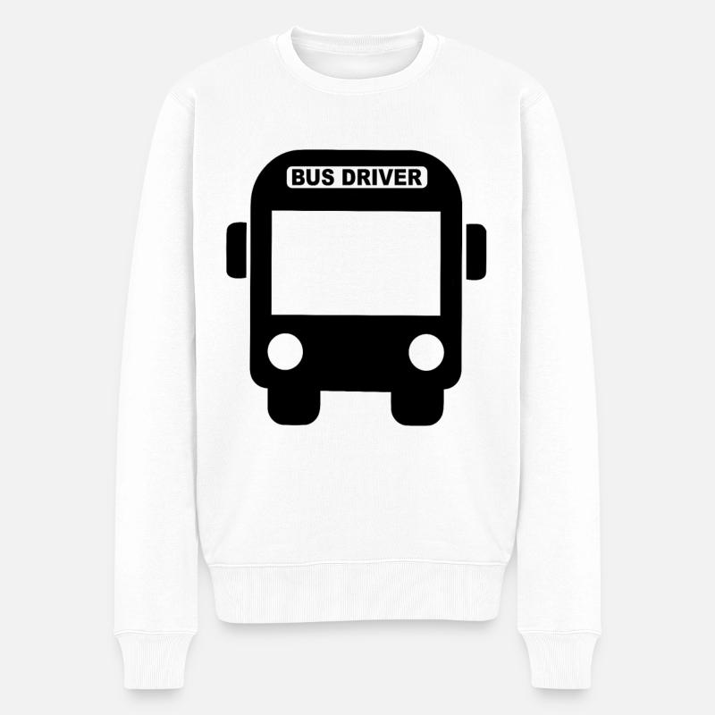 Bus Driver - Kinder Schulbus Fahrer Busfahrer - Männer Premium Bio Pullover - Weiß