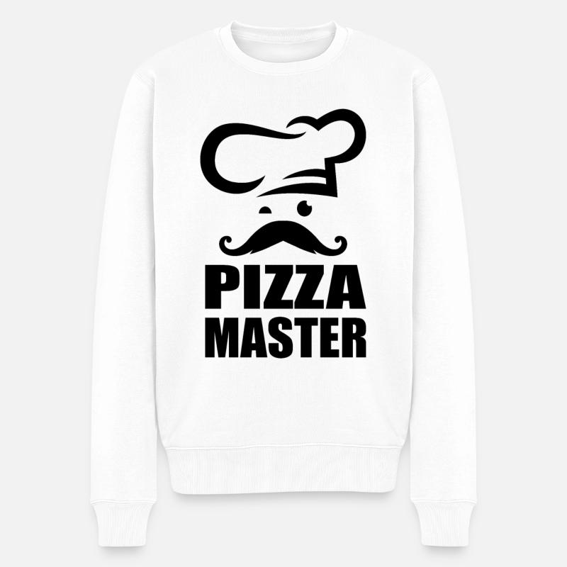 Pizza Master - Pizza Chef Pizza Gourmet Pizza - Pull Premium bio Homme - blanc
