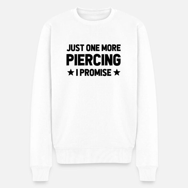 Piercer Piercing Piercen Piercings Geschenk - Männer Premium Bio Pullover - Weiß