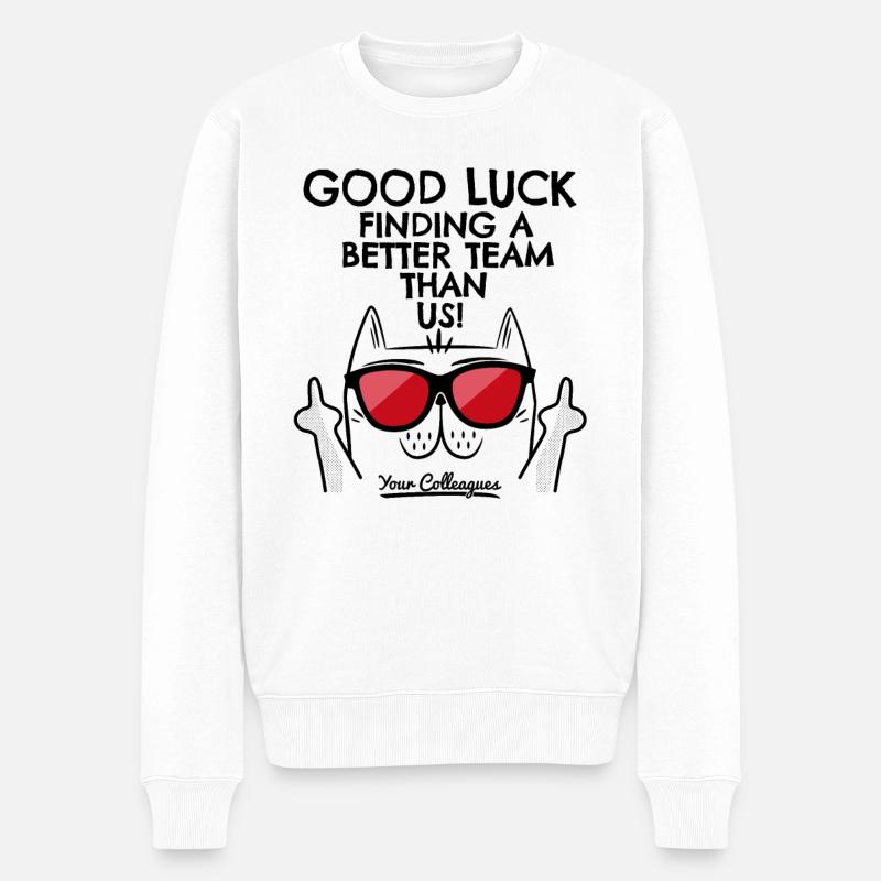 Jobwechsel Neuer Job Abschied Abschiedsgeschenk - Männer Premium Bio Pullover - Weiß