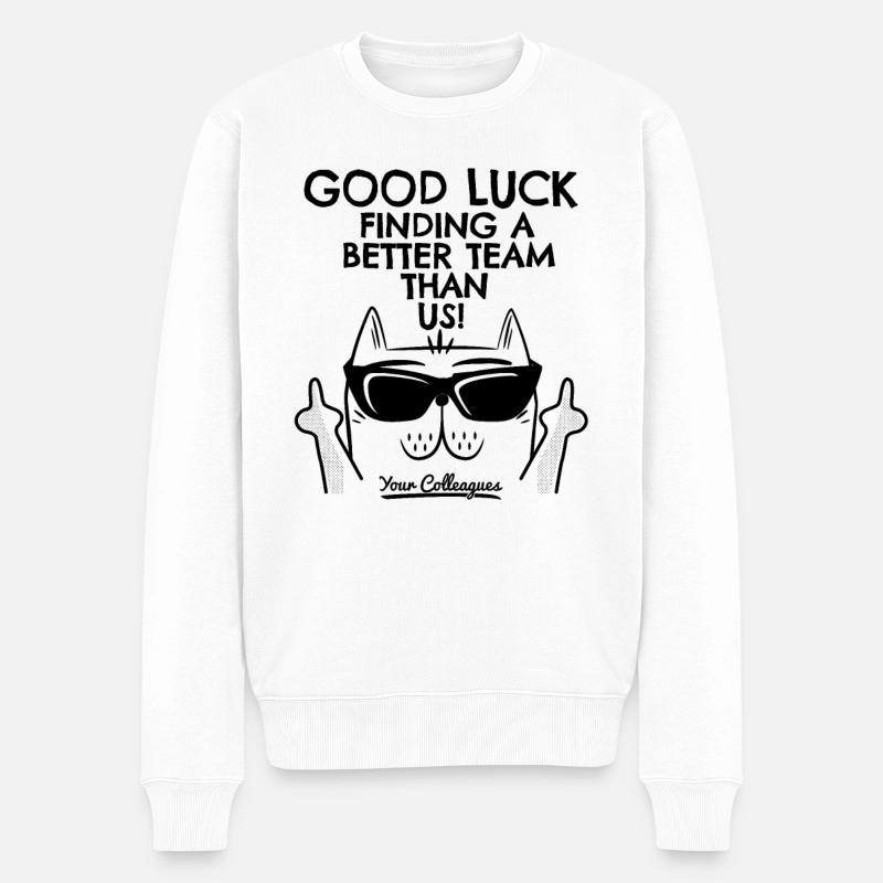 Jobwechsel Neuer Job Abschied Abschiedsgeschenk - Männer Premium Bio Pullover - Weiß
